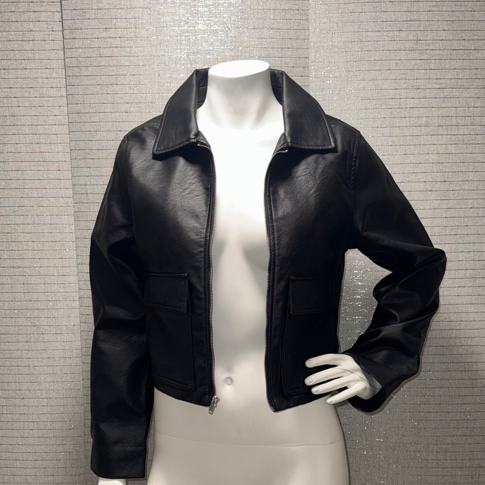 Abercrombie & Fitch Black Leather Jacket